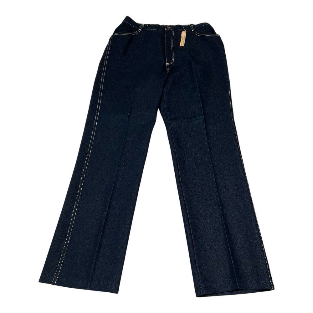 NWT‎ Cap Ferrat Women's Jeans 31 Burlington Straight Leg Stretch Denim Blue
